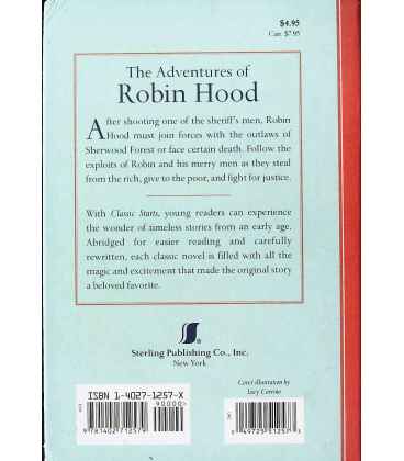 The Adventures of Robin Hood Back Cover