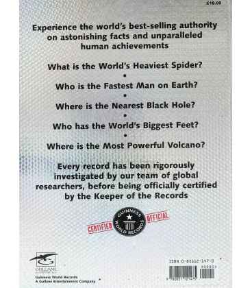 Guinness World Records 2003 Back Cover