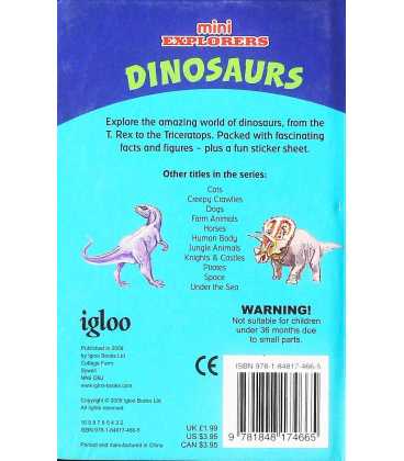 Dinosaurs Back Cover