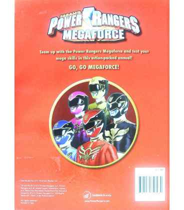 Power Rangers Mega Force Annual 2014 Back Cover