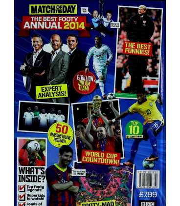 Match of the Day Annual 2014 Back Cover