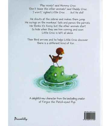 Little Croc and Bird Back Cover