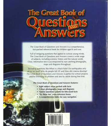 The Great Book of Questions and Answers Back Cover