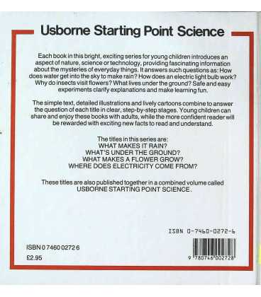 What's Under the Ground? (Usborne Starting Point Science) Back Cover