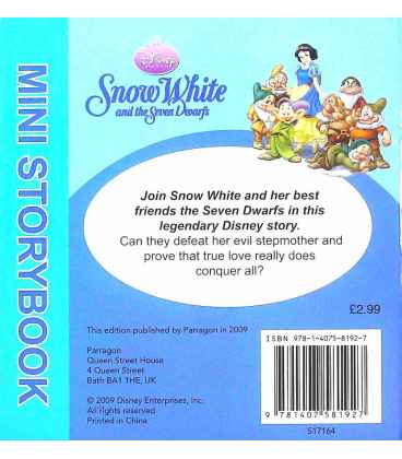 Snow White and the Seven Dwarfs Back Cover