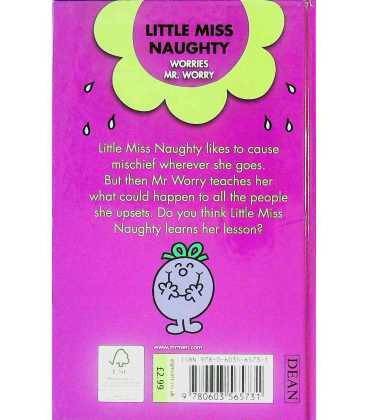 Little Miss Naughty Worries Mr. Worry Back Cover