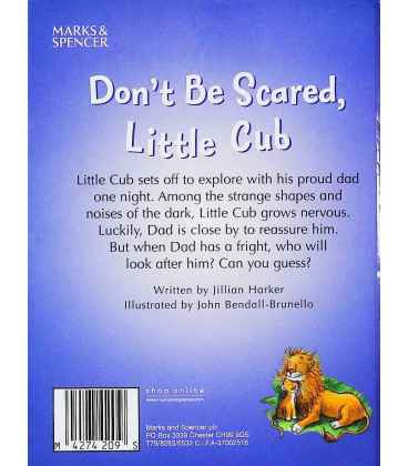 Don't Be Scared Little Cub Back Cover