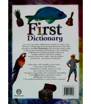 First Dictionary Back Cover