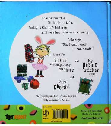 This is Actually My Party (Charlie and Lola) Back Cover