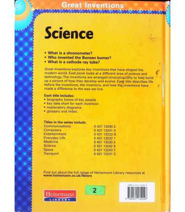Science (Great Inventions) Back Cover