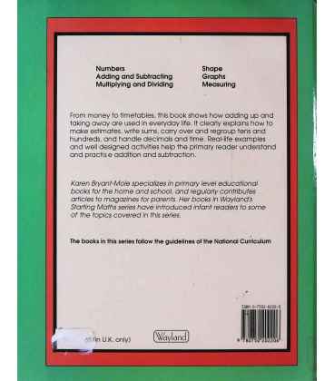 Understanding Maths: Adding and Subtracting Back Cover