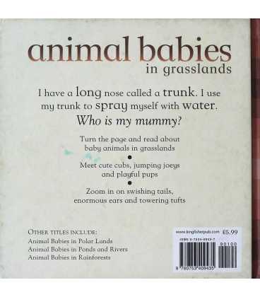 Animal Babies in Grasslands Back Cover