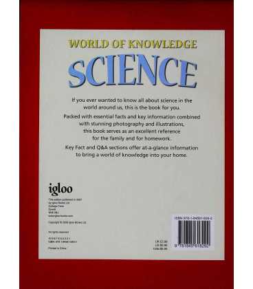 World of Knowledge: Science Back Cover