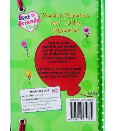 Parties, Pyjamas and Little Mysteries (Best Friends' Club) Back Cover