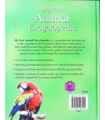 My First Animal Encyclopedia Back Cover
