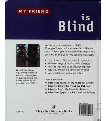 My Friend Is Blind Back Cover