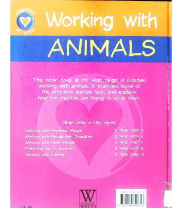 Working with Animals (Charities at Work) Back Cover