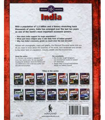India (Discover Countries) Back Cover