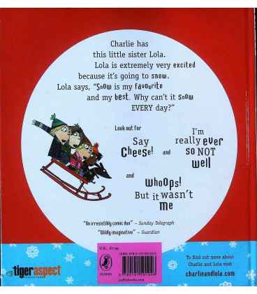 Snow Is My Favourite and My Best (Charlie & Lola) Back Cover