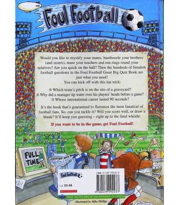 Great Big Quiz Book (Foul Football) Back Cover