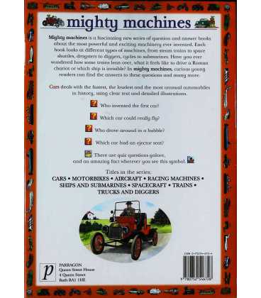 Cars (Mighty Machines) Back Cover