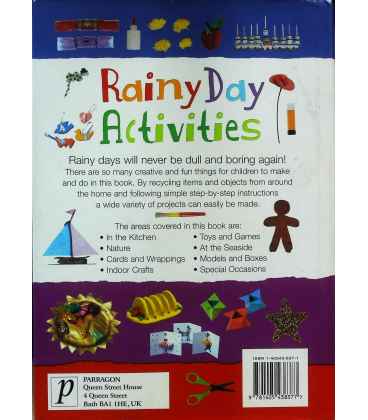 Rainy Day Activities Back Cover