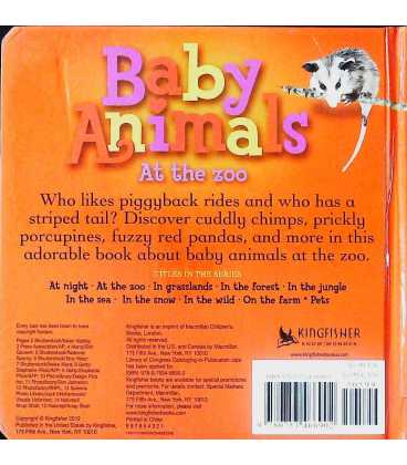 Baby Animals At the Zoo Back Cover