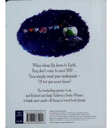 Aliens Love Underpants Back Cover