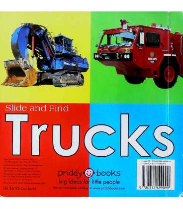 Slide and Find - Trucks Back Cover