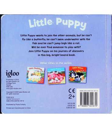 Little Puppy Back Cover