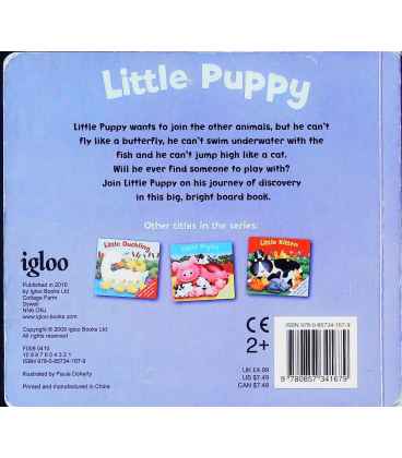 Little Puppy Back Cover