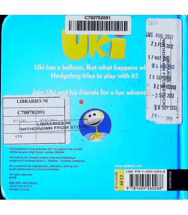 Uki and the Balloon Back Cover