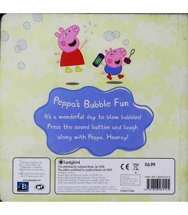Peppa's Bubble Fun (Peppa Pig) Back Cover