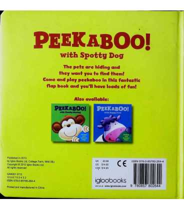 Peek a Boo with Spotty Dog Back Cover