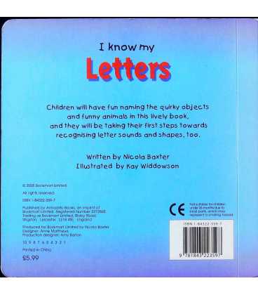 I Know My Letters Back Cover