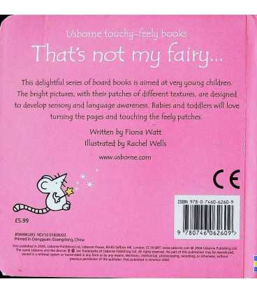 That's Not My Fairy (Touchy Feely) Back Cover