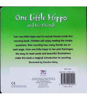 One Little Hippo and His Friends Back Cover