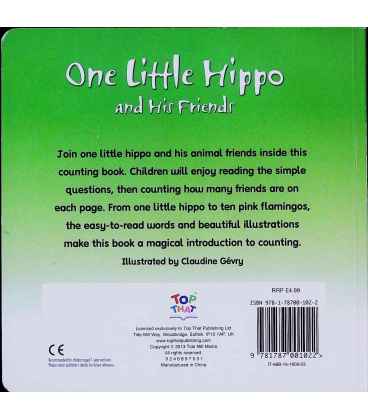 One Little Hippo and His Friends Back Cover