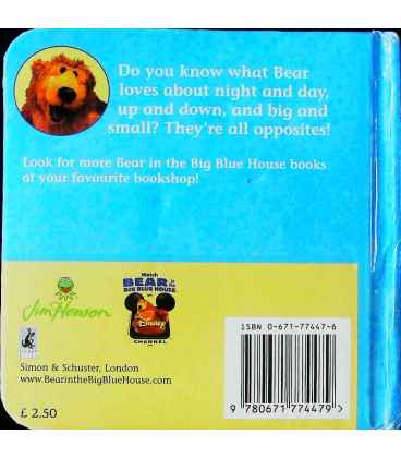 Bear Loves Opposites! Back Cover