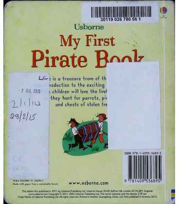 My First Pirate Book Back Cover