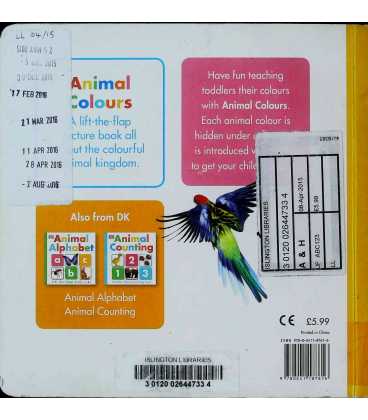 Animal Colours Back Cover