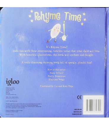 Rhyme Time! Back Cover