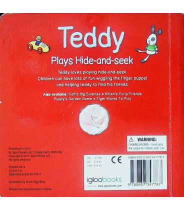 Teddy Plays Hide-and-Seek Back Cover