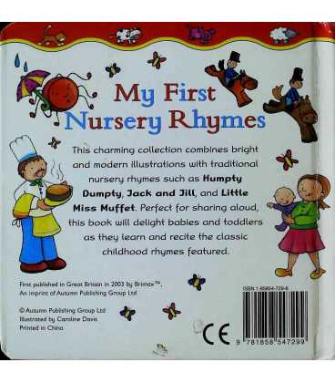 My First Nursery Rhymes Back Cover