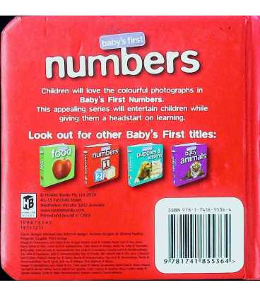 Numbers (Baby's First) Back Cover