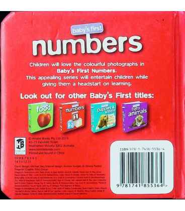 Numbers (Baby's First) Back Cover