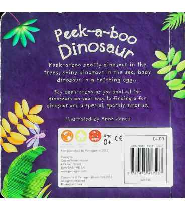 Peek-a-boo Dinosaur Back Cover