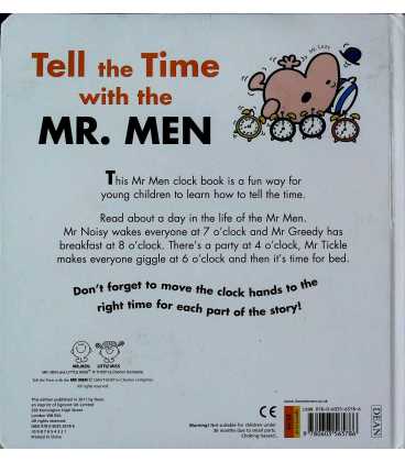 Tell the Time with the Mr. Men Back Cover