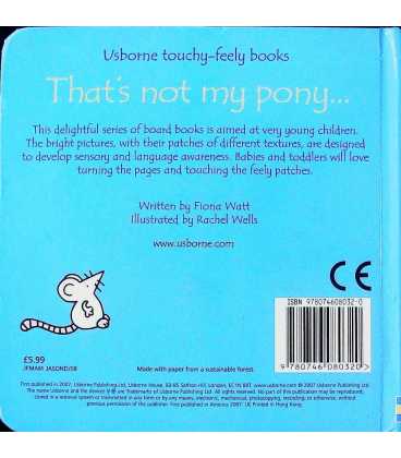 That's Not My Pony Back Cover