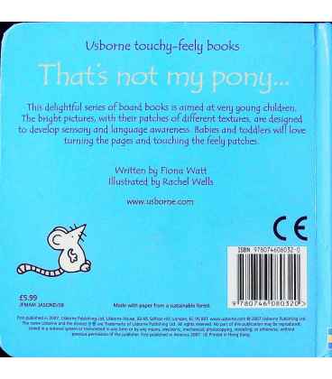 That's Not My Pony Back Cover